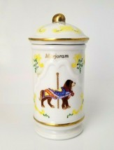 1993 Lenox Carousel Bernard Dog Porcelain Decorative Spice Jar Marjoram White... - £11.85 GBP