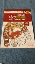 Ugly Christmas Sweater Adult Coloring Book, Lights Reindeer Snowman - £4.47 GBP