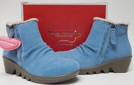 Skechers Jumper Sweet Stud Sz US 8 M EU 38 Women&#39;s Suede Booties Blue 16... - $46.85 CAD