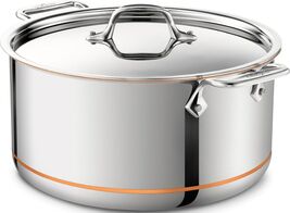 All-Clad Copper Core 5-Ply Stainless Stockpot 8-qt Induction Oven Broil ... - $349.99