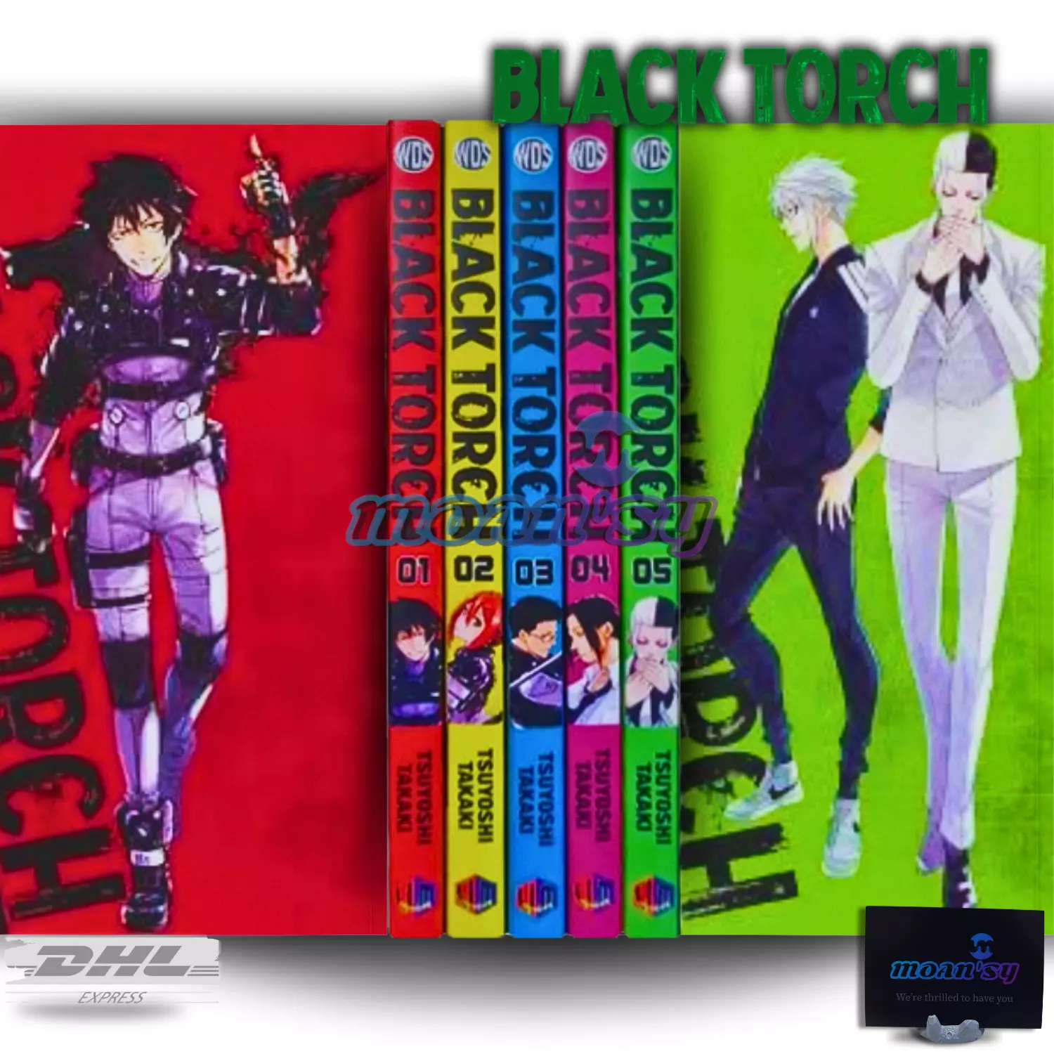 Black Torch Manga Vol 1-5 English Full Set Comic Books New by Tsuyoshi T... - $142.60