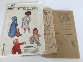 Simplicity Sewing Pattern 8326 Toddlers Robe Sleeper Pajamas Raglan 1980s UC 4T - £3.98 GBP