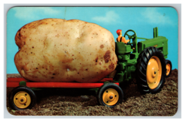 Giant Potato on Back of Tractor Trailer Humorous Postcard Unposted - £3.85 GBP