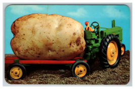 Giant Potato on Back of Tractor Trailer Humorous Postcard Unposted - £3.65 GBP