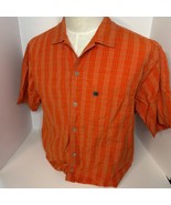 The North Face Men&#39;s A5 Series Sz Large Orange Plaid Button Up S/S  Shirt  - $25.61 CAD