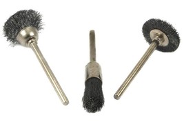 NEW Forney 60241 3 PIECE Wire Bristle Brush Set 1/8 Inch SHAFT NYLON BRI... - £23.83 GBP