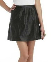 Womens Skirt Skater Leather Jr Girls Bongo Faux A-Line Black Mini $34 NEW-size L - £9.51 GBP