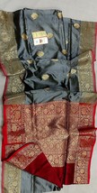 Pure Silk Mark Certified Saree, Handwoven Pure Silk Katan Saree - Elegant Tradit - £139.12 GBP