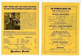 Southern Pacific Railroad Automatic Buffet Car Menu 1970 - $15.84
