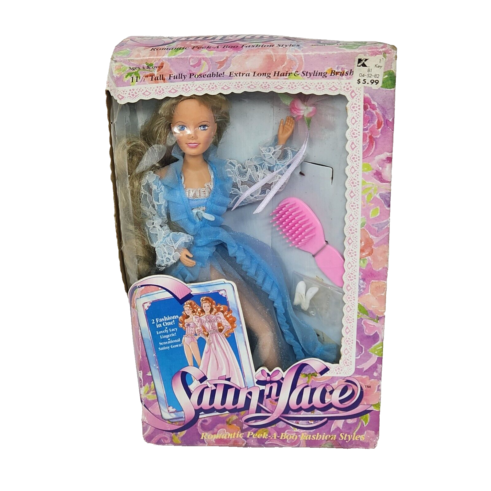 Primary image for VINTAGE 1990 KID CORE SATIN N LACE ROMANTIC FASHION DOLL COMPLETE IN BOX