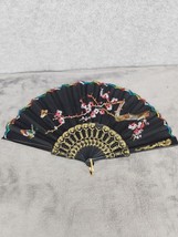 Folding Lace Plastic Handle Fan Flower Pocket Chinese Fan Wedding Dance - $9.58