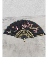 Folding Lace Plastic Handle Fan Flower Pocket Chinese Fan Wedding Dance - $9.58