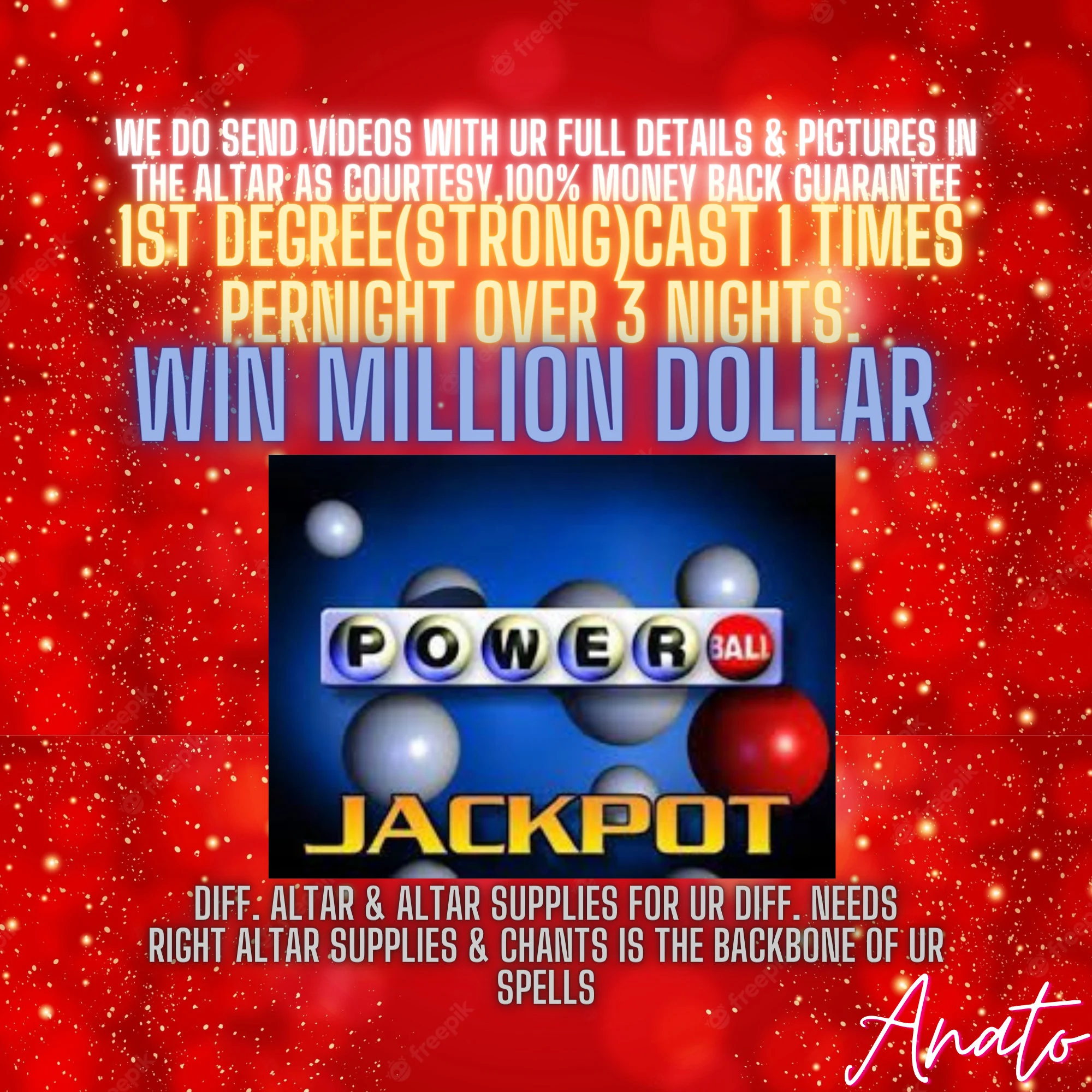 Win Lottery,Win Megalotto, Megalotto Spell, Jackpot, Winning,Powerball - $660.00