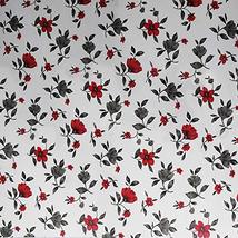 Dundee Deco AZ-F8307 Floral Printed Charcoal Grey, Red Flowers Peel and Stick Se - £11.67 GBP