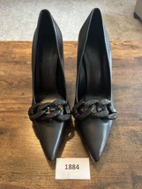 Karl Lagerfeld Paris Calise Pumps Women&#39;s Size 9.5 M Black Chain Link Rh... - $49.50
