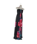 Twenty One Tube-top Maxi Dress Womens S Black Red Floral Empire Waist Pl... - £17.30 GBP