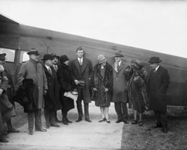 Aviator Charles Lindbergh stands beside passenger plane 1928 Photo Print - £6.91 GBP+