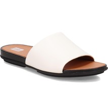 FitFlop Women Gracie Pool Slide Sandals Size US 6 Cream White Leather - £50.96 GBP