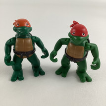 Teenage Mutant Ninja Turtles 2.5&quot; PVC Figures Raphael Michelangelo Vintage 2004 - $24.70