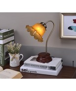 Victorian gooseneck Table Lamp with amber glass shade -ORE KT-193 - £31.12 GBP