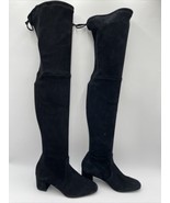 Stuart Weitzman Yulianaland Black Suede Over-The-Knee Boots Size 9 - £210.72 GBP