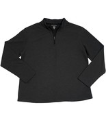 Van Heusen Mens Black Quarter-Zip Pullover Long Sleeve Shirt Size M - $246.03 MXN