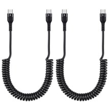 2-Pack Coiled Usb C Cable For Iphone 15/15 Plus/15 Pro/15 Pro Max Charge... - £15.12 GBP