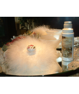 Champagne &amp; Roses ~ 6 oz Perfumed Dusting Powder w/ Puff &amp; Glass Stand - $1,113.50 MXN