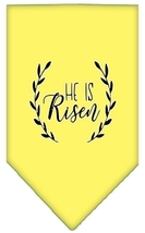 He Is Risen Screen Print Bandana Yellow Size Large - £9.26 GBP