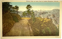 Wildcat Point, Lariat Trail, Lookout Mountain, Colorado, vintage post card 1955 - £9.43 GBP