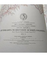 Corps No 2 Map II Division C Quebradita To Higueron Summit, Columbia Rai... - $11.40