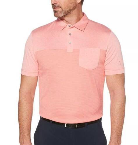 Mens Golf Polo Grand Slam Pink Coral Short Sleeve Performance Shirt $65-size L