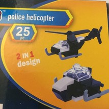 NEW Make It Blocks 2 In 1 Design Police Helicopter - 25 pieces (out of box) - $164.80 MXN