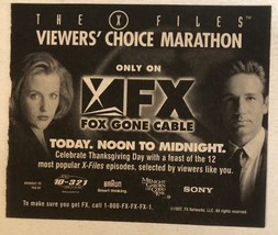 X-Files On FX Tv Guide Vintage Print Ad David Duchovny Gillian Anderson ... - $5.93