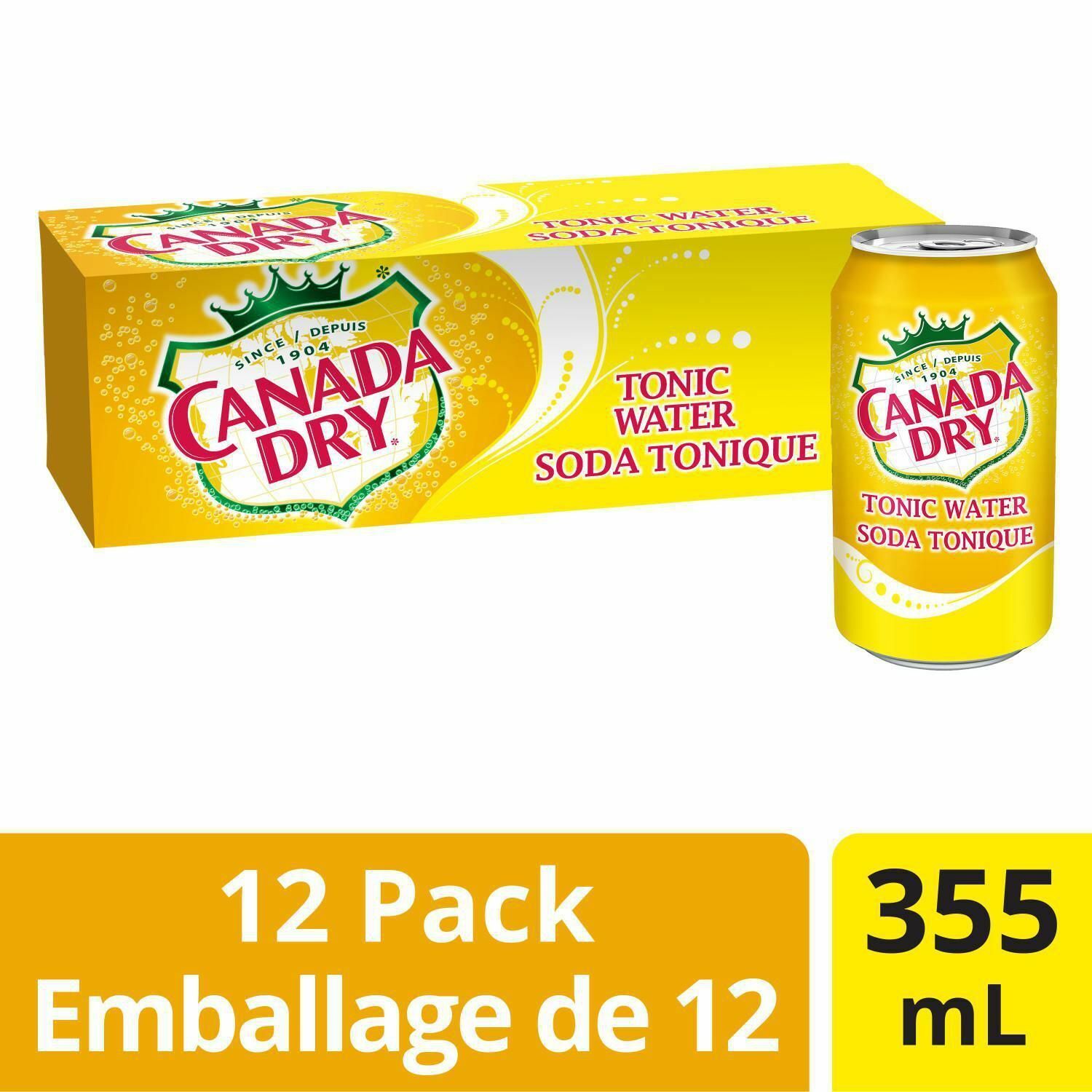 2 X 12 Cans of Canada Dry Tonic Water 355ml Each Can -From Canada- Free Shipping - $52.25