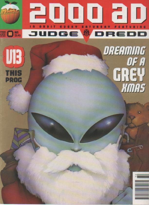 2000 AD MAGAZINE  29 DECEMBER  PROG.972  DREAMING OF A GREY XMAS    LS - $5.89