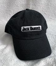 Jack Daniels Whiskey Baseball Hat Mens Raised Embroidered Logo Black Cotton - $24.70