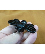 (Y-BEE-715) little Black onyx HONEY BEE BUMBLE figurine gemstone I love ... - $443.82 MXN