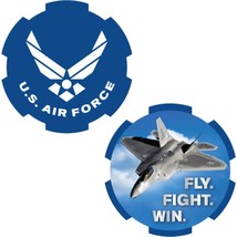 CH3540 Blue U.S. Air Froce Logo &quot;Fly. Fight. Win.&quot; Challenge Coin (1-3/4&#39;&#39;) - $12.03