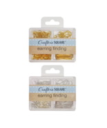2 Lot Crafter&#39;s Square Earring Findings Jewelry Making  Gold or Silver C... - $303.91 MXN