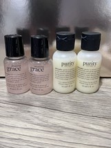 X4 PHILOSOPHY Pure Grace  Gel &amp; Purity Cleanser 1oz Each - £9.42 GBP