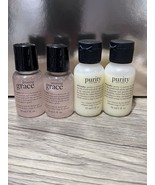 X4 PHILOSOPHY Pure Grace  Gel &amp; Purity Cleanser 1oz Each - £9.43 GBP