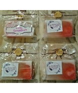 Lot of 4 Homemade Pink Grapefruit Glycerin Soap w/Pink Heart Imbed 4-5 O... - $9.39