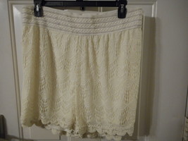 Women&#39;s Juniors Bongo Plus Crochet Lace Shorts Size 3X Egret NEW - £20.95 GBP