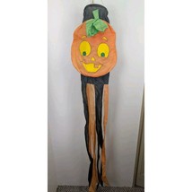 Vintage Halloween Wind Sock Pumpkin Jack O Lantern Long 60&quot; Porch Decor (20) - £18.69 GBP