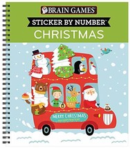 Brain Games Sticker by Number Christmas [with Sticker(s] [with Sticker(s)] - £9.39 GBP