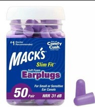 Macks Slim Fit Soft Foam Earplugs Small Ear Plugs for Sleeping 50 Pair 3... - £18.15 GBP