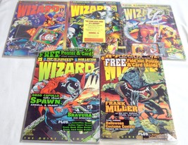 5 Sealed Wizard Magazines #17, #21, #22, #39, #40 Spawn, Frank Miller - £7.97 GBP