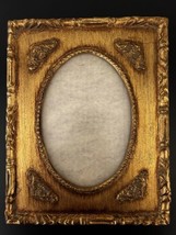 ANTIQUE CARVED WOOD AND GOLD PAINTING PHITO FRAME 7.5” X 9.5” - £32.48 GBP