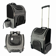 M. Peanuts Malibu Series Backpack Pet Carrier Stroller With Detachable Wheelba - £74.75 GBP